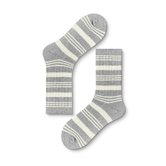 Nvzi -b 1 pairs of Womens Cotton Crew Socks, Thin Soft Comfort Breathable Dress Socks, Above Ankle Crew Socks for Business, Casual，(Grey）