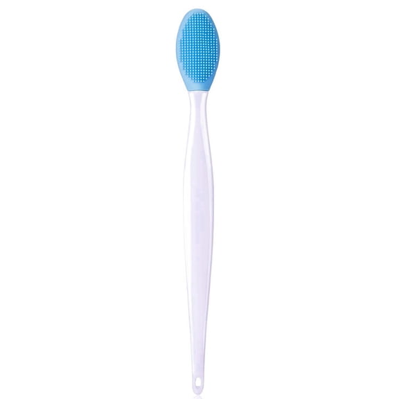 Nvzi -b 10Pcs Lip Scrub Brush Lip Scrubber Tool Lip Exfoliator Brush Silicone Lip Brush Exfoliating Lip Brush Lip Scrub Tool for Dark Lips（Blue）