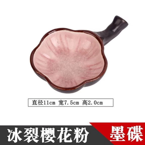 Nvzi -b 11cm Ink Disc Ceramic Multifunctional Brush Holder Penholder，Pink