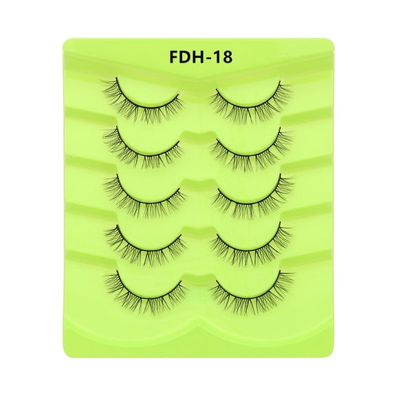 Nvzi -b 15 Pairs Wispy Mink Lashes Fluffy Eye Lashes Natural Look Volume Fake EyelashesFDH-18