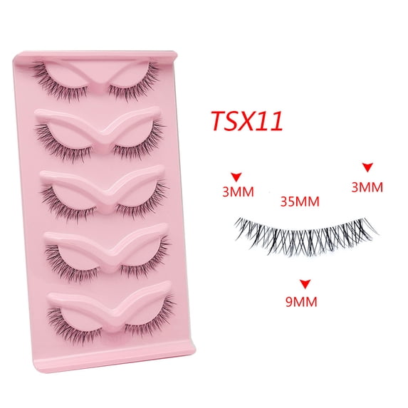 Nvzi -b 15 Pairs Wispy Mink Lashes Fluffy Eye Lashes Natural Look Volume Fake Eyelashes,TSX11