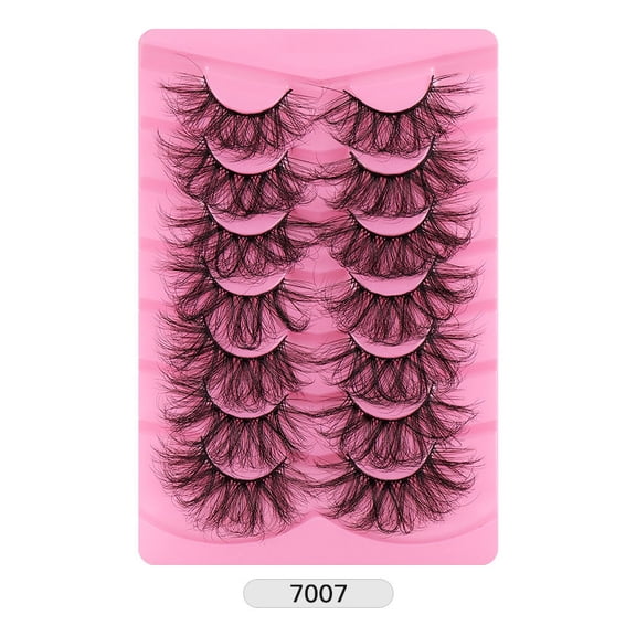 Nvzi -b 21 Pairs Wispy Faux Mink Lashes Fluffy Eye Lashes Natural Look Volume Fake Eyelashes A7077