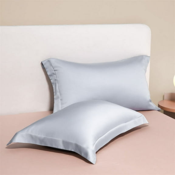 Nvzi -b 2Pcs 60 tencel pillowcases Start your dream night with this comfortable, breathable pillowcase 18.9x29.13inch(Blue grey