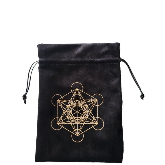 Nvzi -b 2pcs Tarot Cards Fabric Bag Jewelry Pouch Tarot Card Bag Dice Bag Tarot Card Holder Jewelry Bags Drawstring Hand Gift Bags for Tarot Cards （Black）