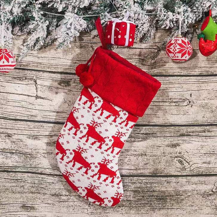 Nvzi -b 3Pcs Christmas Stockings Personalized Cable Knitted Stocking 15.35 Inches Small Set Classic Art Decor Stuffers Gifts for Family Holiday Party Fireplace Hanging Xmas Decor，D