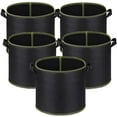 thumbnail image 1 of Nvzi -b 5-Pack 5 Gallon Grow Bags Thickened Nonwoven Fabric Pots Plant Grow Bags with Handles,for Low Stress Plant Training Fruits, Vegetables, and Flowers(Black）, 1 of 4