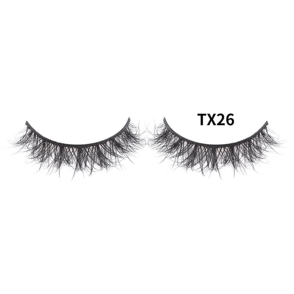 Nvzi -b 5 Pairs Wispy Mink Lashes Fluffy Eye Lashes Natural Look Volume Fake Eyelashes,TX26