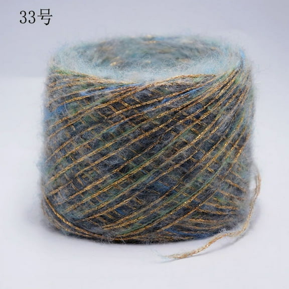 Nvzi -b 50g Soft & Shiny Yarn - Multicolor Yarn for Knitting, Crochet, Weaving, Landscapes Yarn, Multicolor Yarn for Knitting, Crocheting Yarn,Color 33