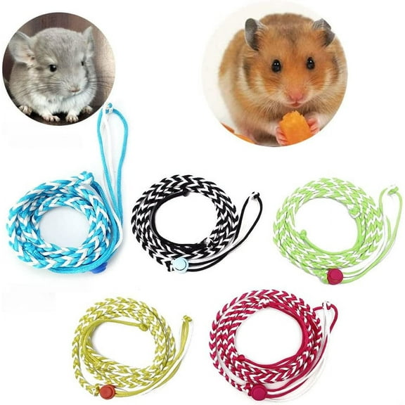 Nvzi -b Adjustable Hamster Ferret Rabbit Squirrel Harness, Multicolor, 5pcs