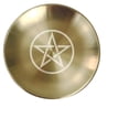 thumbnail image 1 of Nvzi -b Altar Ritual Plate Dish Astrology Tarot Plate Ring Trinket Holder for Smudging Decoration Trays used for Altar, Prayer, Ritual 5.5inch（01）, 1 of 1