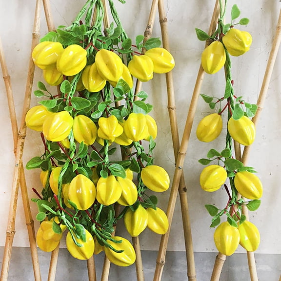 Nvzi -b Artificial Fruits Pack Fruit kebabs, Fake Fruit Set Foam Fruit for Decor, Decorative Fruit for Home Party Vase Fillers Photography Props (carambola,5pcs)