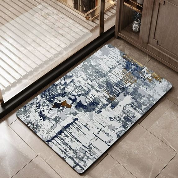 Nvzi -b Bathroom Rug Mat , Non-Slip Plush Shaggy Bath Carpet, Machine Wash Dry, Bath Mats for Bathroom Floor, Tub and Shower, Bathroom Runner Bathmat Accessories Decor 15*23inch (A)