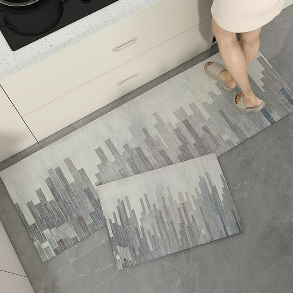 Nvzi -b Bathroom Rug Mat , Non-Slip Plush Shaggy Bath Carpet, Machine Wash Dry, Bath Mats for Bathroom Floor, Tub and Shower, Bathroom Runner Bathmat Accessories Decor, Gray 14,16*24inch