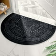 thumbnail image 1 of Nvzi -b Bathroom Rug Mat , Non-Slip Plush Shaggy Bath Carpet, Machine Wash Dry, Bath Mats for Bathroom Floor, Tub and Shower, Bathroom Runner Bathmat Accessories Decor, Black G,16*24inch, 1 of 4