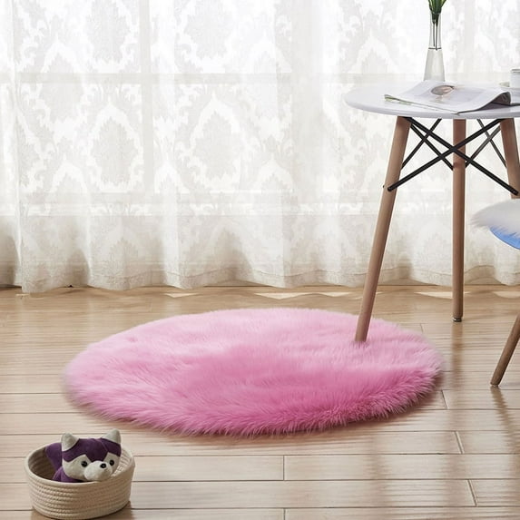 Nvzi -b Bathroom Rug Mat , Non-Slip Plush Shaggy Bath Carpet, Machine Wash Dry, Bath Mats for Bathroom Floor, Tub and Shower, Bathroom Runner Bathmat Accessories Decor 27*27inch (Pink)