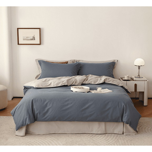 Nvzi -b Bed Sheets Set, Bedding Sheets Pillowcases Kit, Twin Bed Set, Hotel Bedding, Home Decor(Blue Gray)