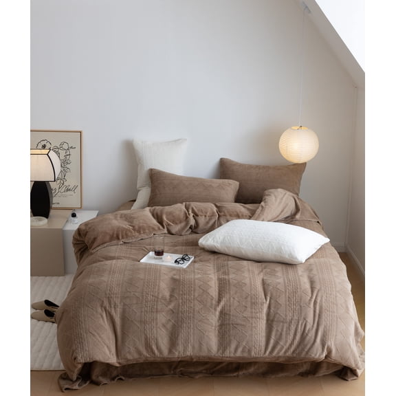 Nvzi -b Bed Sheets Set, Bedding Sheets Pillowcases Kit, Twin Bed Set, Hotel Bedding, Home Decor(Brown)