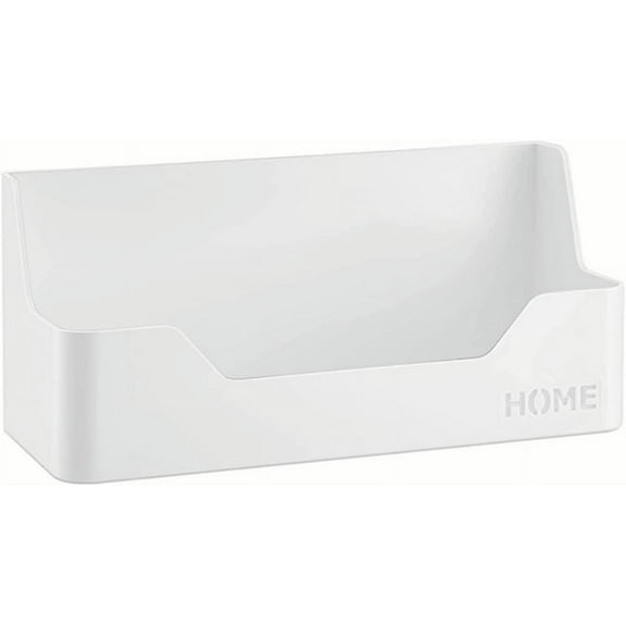 Nvzi -b Bedside Organizer Shelf Adhesive Plastic Stuff Storage Holder Caddy for Phone Charger Remote No Drill Small Bed W029USl Tray for Drinks in Dorm Bathroom Bedroom - White (White H)