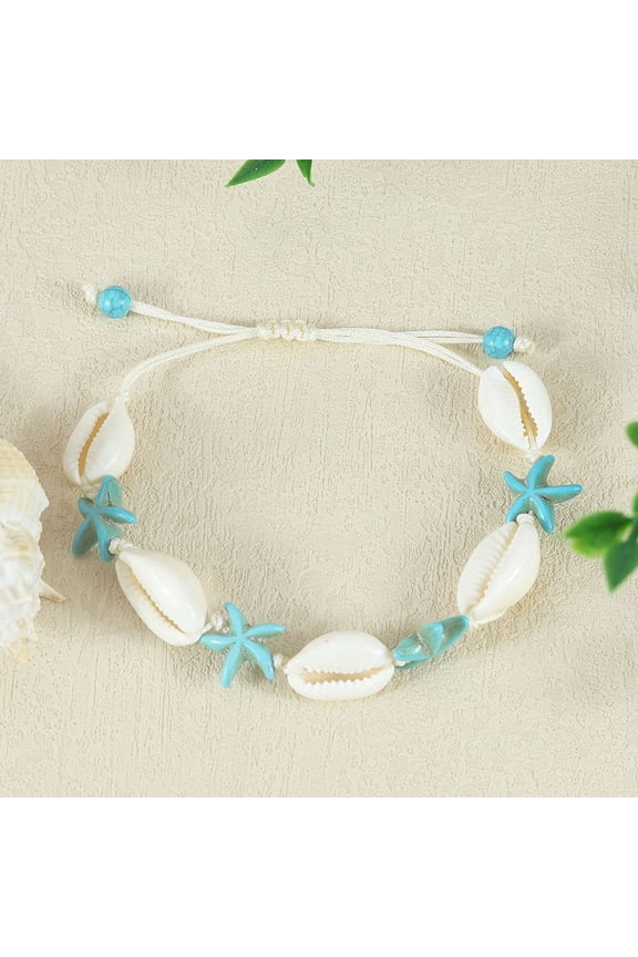 Bohemian Bracelet Sea Turtle Bracelet Sea Star Bracelet Hand-Woven Shell Bracelet Beach Bracelet Summer Beach Bracelet-Style C