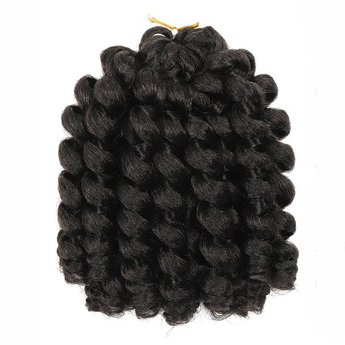 Nvzi -b Bounce Crochet Hair 8 Inch,Wand Curl Crochet Hair,Short Curly Braiding Hair Jumbo Passion Twist Crochet Hair for Women6PackNatural Black