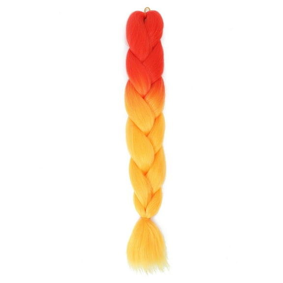 Nvzi -b Braiding Hair Extensions for Women 3 Packs 100g/Pack 24Inch High TemperatureSynthetic Braiding Hair for Twist Crochet Braids Orange to Yellow