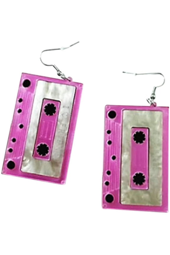 Cassette Tape Dangle Cute Pretty Earrings