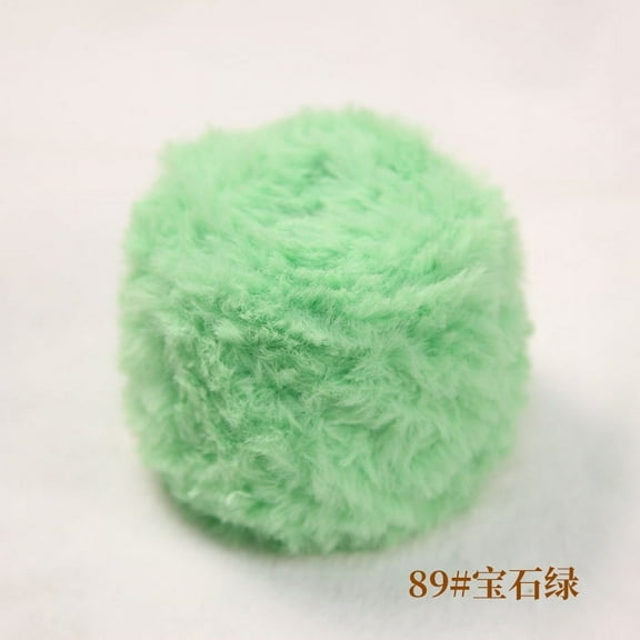 Nvzi -b Chunky Chenille Yarn for DIY Crocheting, Bulky Fluffy Thick Knitting Chenille Yarn, Super Chunky Chenille Yarn for Hand Knitted , Soft Plush Yarn, 200g ,Light Green