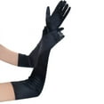 thumbnail image 1 of Nvzi -b Classic Adult Size Long Opera Length Satin Gloves 21.7"（Black）, 1 of 2