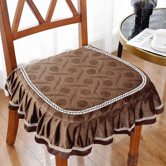 Nvzi -b Cushion Garden Terrace Home Kitchen Office Thick Comfortable Cushion 16.92*17.71inch (Brown)