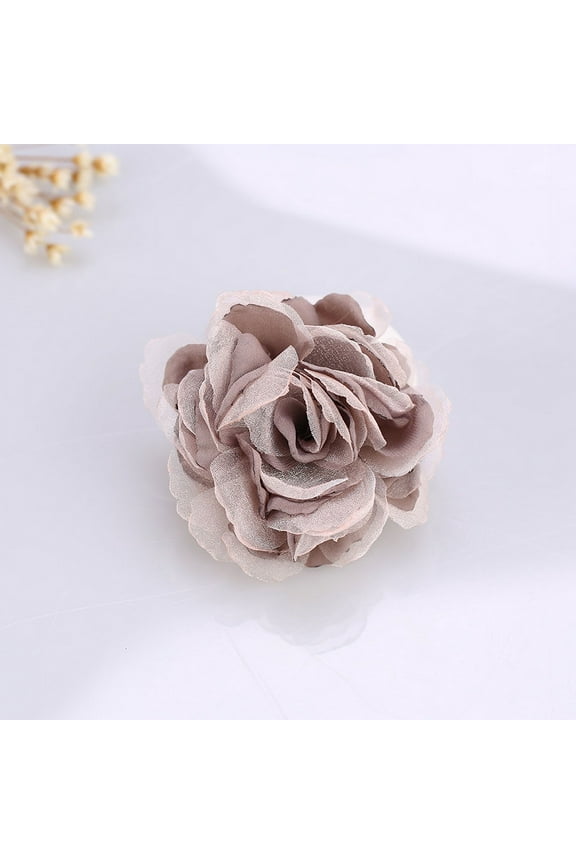 Dainty Silk Flower Brooch Lapel Pins Rose Flower Brooches Pin Classic for Women Wedding Party Dance Banquet Dress Suit Ceremony Clothes Accessories,Pink A