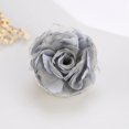 thumbnail image 1 of Nvzi -b Dainty Silk Flower Brooch Lapel Pins Rose Flower Brooches Pin Classic for Women Wedding Party Dance Banquet Dress Suit Ceremony Clothes Accessories,Blue Grey, 1 of 2