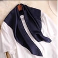 thumbnail image 1 of Nvzi -b Elegant Personalized Scarf, Solid Color Small Square Scarf 70 * 70cm Solid Color Simple Versatile Spring/Summer Scarf (Dark Blue), 1 of 2
