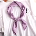 thumbnail image 1 of Nvzi -b Elegant Personalized Scarf, Solid Color Small Square Scarf 70 * 70cm Solid Color Simple Versatile Spring/Summer Scarf (Purple), 1 of 2