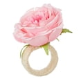 thumbnail image 1 of Nvzi -b Exquisite Wedding Simulation Rose Flower Napkin Ring Valentine's Day Restaurant Hotel Napkin Ring Creative Flower Mouth Cloth Ring Napkin Ring -12 pieces (pink), 1 of 2