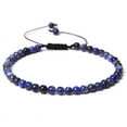 thumbnail image 1 of Nvzi -b Handmade Beaded Bracelet, Suitable for Both Men and Women, 4mm Fine Beaded Bracelet Woven Adjustable Natural Stone Beaded Handmade Bracelet (Blue Black), 1 of 1