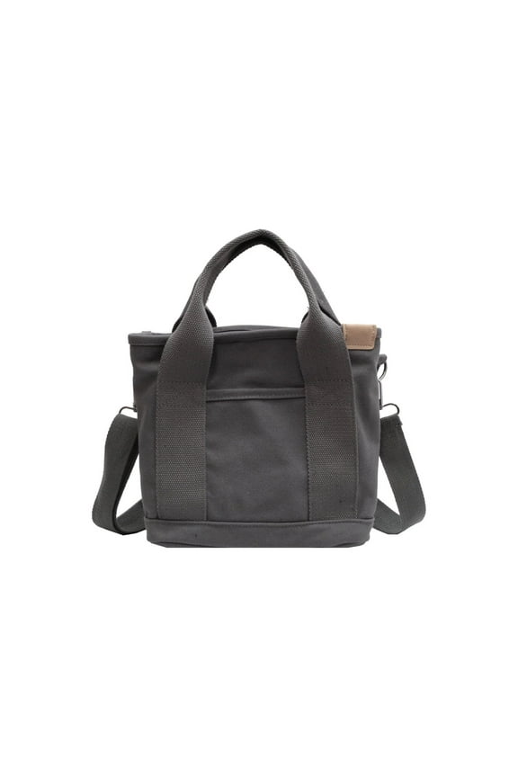 Large Capacity Multi-Pocket Handbag Canvas Tote Purses Crossbody Bag for Women Japanese Handmade Tote Crossbody Bag, Gray