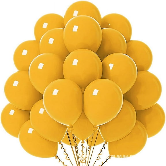 Nvzi -b Matte Balloons 10 inch, 60 Pcs Latex Party Balloons Helium Quality for Birthday Graduation Baby Shower Baseball Nautical Wedding Party Decorations Lemon yellow
