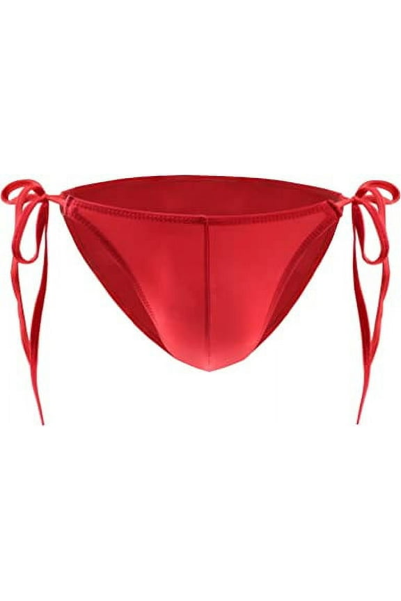 Men's ice Silk Bikini tie String Thong Briefs Tie Shorts Underwear