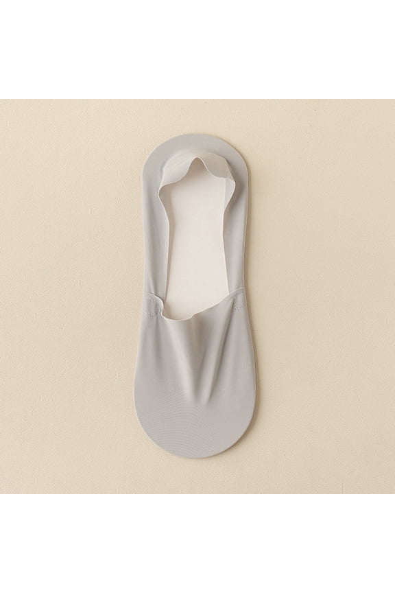 Mens No Show Socks Non-Slip Grips Casual Low Cut Boat Sock 10 PackLight Grey