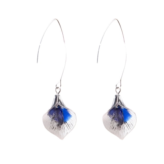 Nvzi -b Retro New Unique Design Style Dangle Drop Earrings for Women Ethnic Bohemian Vintage Jewelry (Blue)