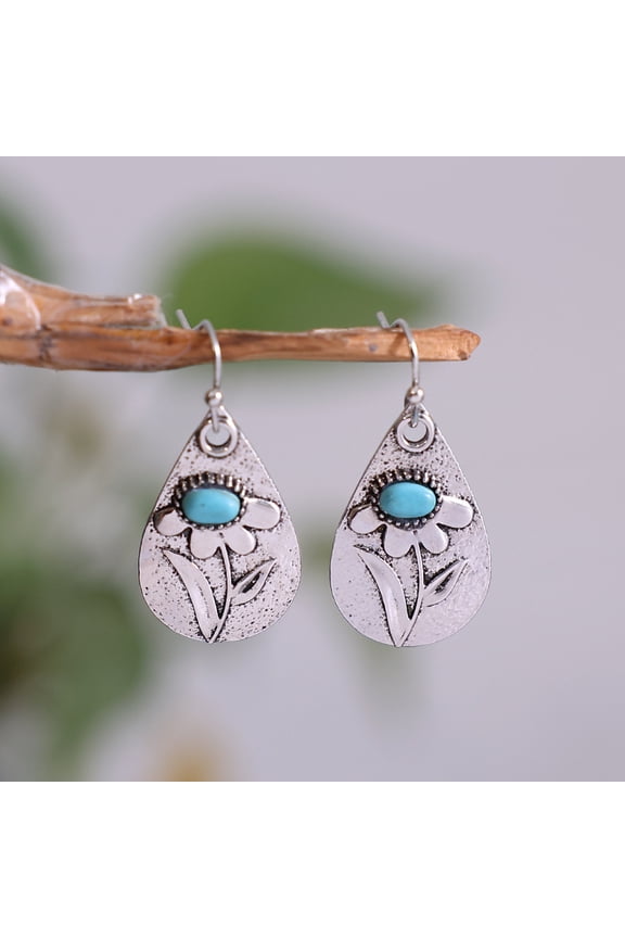 Retro New Unique Design Style Dangle Drop Earrings for Women Ethnic Bohemian Vintage Jewelry Silvery