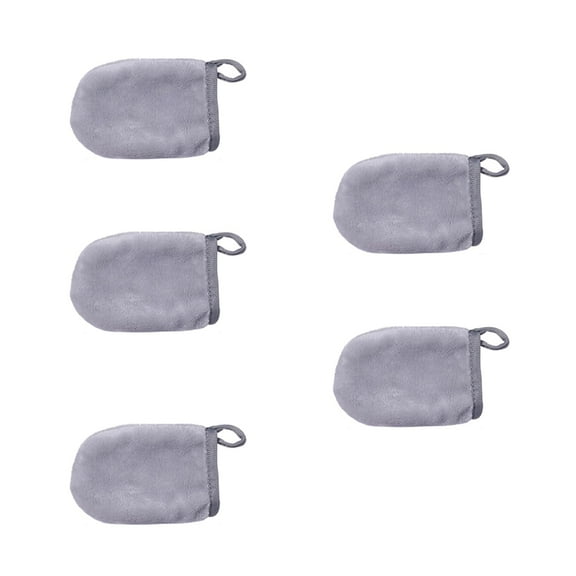 Nvzi -b Reusable Makeup Erasers, Face Cleansing Gloves, Grey