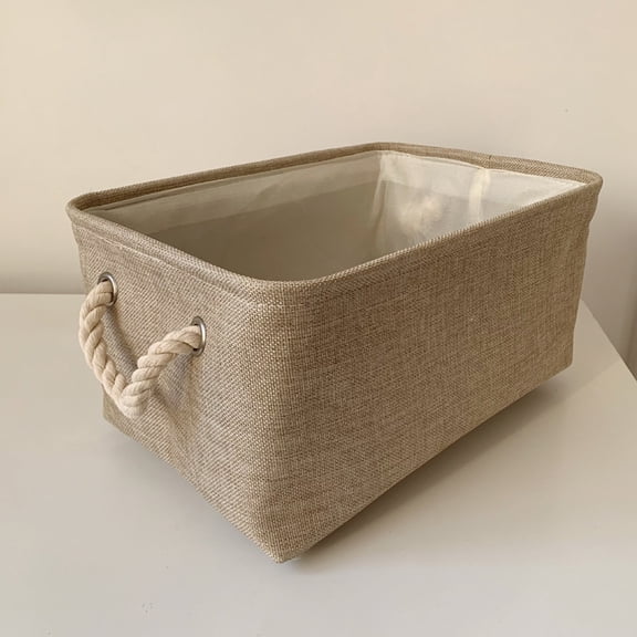 Nvzi -b Storage Bins for Shelves Storage Baskets for Organizing, Fabric Storage Cubes Closet Organizer for Home Nursery Baby Toy Gift Decorative 15.7*11.8*7.8inch (Khaki)