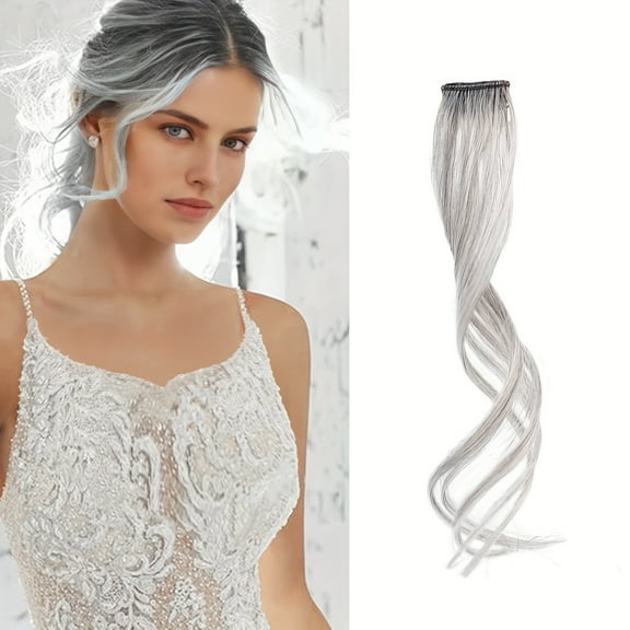 Nvzi -b Synthetic Long Dragon Beard Bangs Side Air Bangs Wavy Curly Clip In Bangs Front Side Bangs Two Side Fringe Hair Extension 13.8 Inch，2 Pcs，Grey