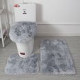 thumbnail image 1 of Nvzi -b Three-piece setLuxury Bathroom Rug Mat, Extra Soft and Absorbent Microfiber Bath Rugs, Non-Slip Plush Shaggy Bath Carpet, Machine Wash Dry, Bath Mats for Bathroom Floor,Light Gray, 1 of 3