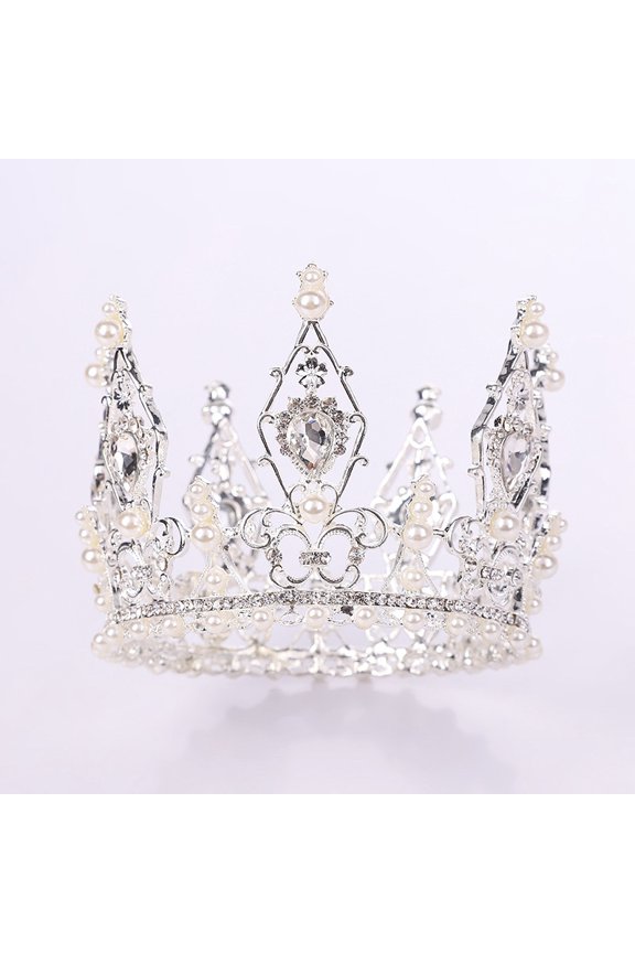 Wedding Tiara for Bride Princess Tiara Headband Bridal Crown,Crystal Rhinestone Hair Jewelry Decor for Queen Girl Bride Birthday Prom Wedding Pageant Halloween Costume Party(Silvery)