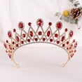 thumbnail image 1 of Nvzi -b Wedding Tiara for Bride Princess Tiara Headband Bridal Crown,Crystal Rhinestone Hair Jewelry Decor for Queen Girl Bride Birthday Prom Wedding Pageant Halloween Costume Party(Red), 1 of 2