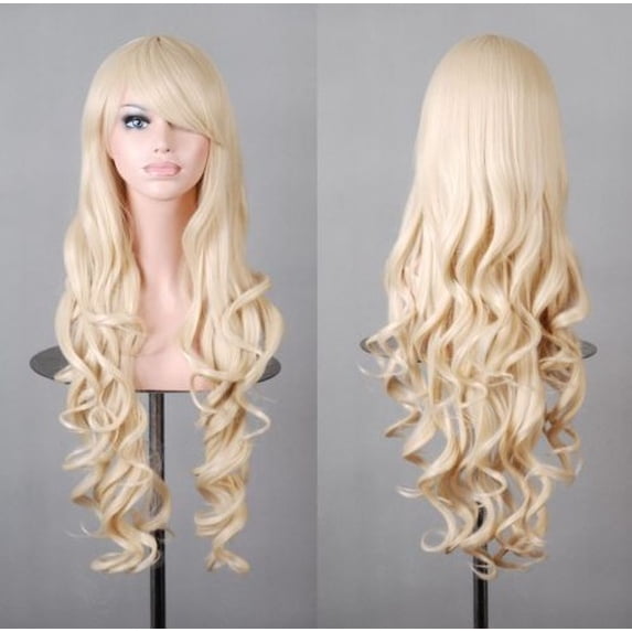 Nvzi -b Wig Curly Hair Wave Medium Temperament Wig Headgear(31.5in,A126)