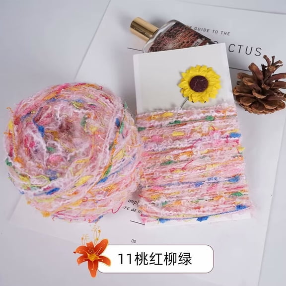 Nvzi blended yarn -100g style rural texture soft craft yarn, suitable for beginners' knitting yarn bundles, gentle texture, suitable for DIY crafts and creative creation, 1 roll, style H