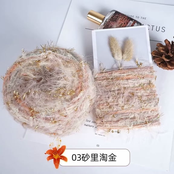 Nvzi blended yarn -100g style rural texture soft craft yarn, suitable for beginners' knitting yarn bundles, gentle texture, suitable for DIY crafts and creative creation, 1 roll, style C